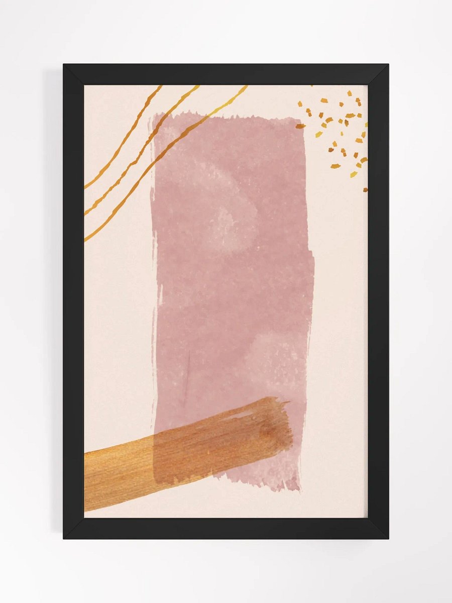 Golden Abstract Pink Framed Poster product image (2)