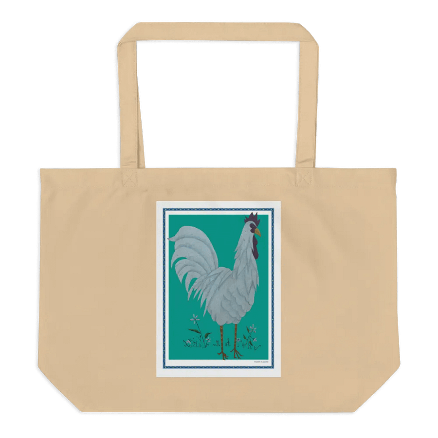 Eco Friendly Tote Bag with Chicken and Green Background product image (6)