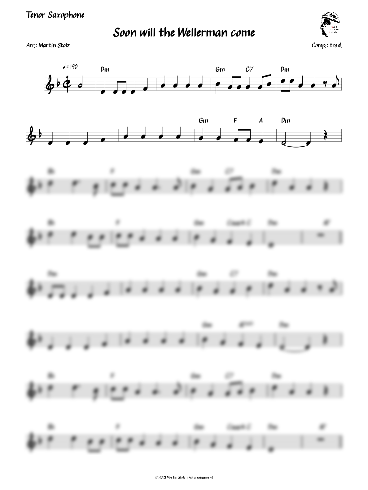 Wellerman - Sea Shanty for Tenor Saxophone product image (2)