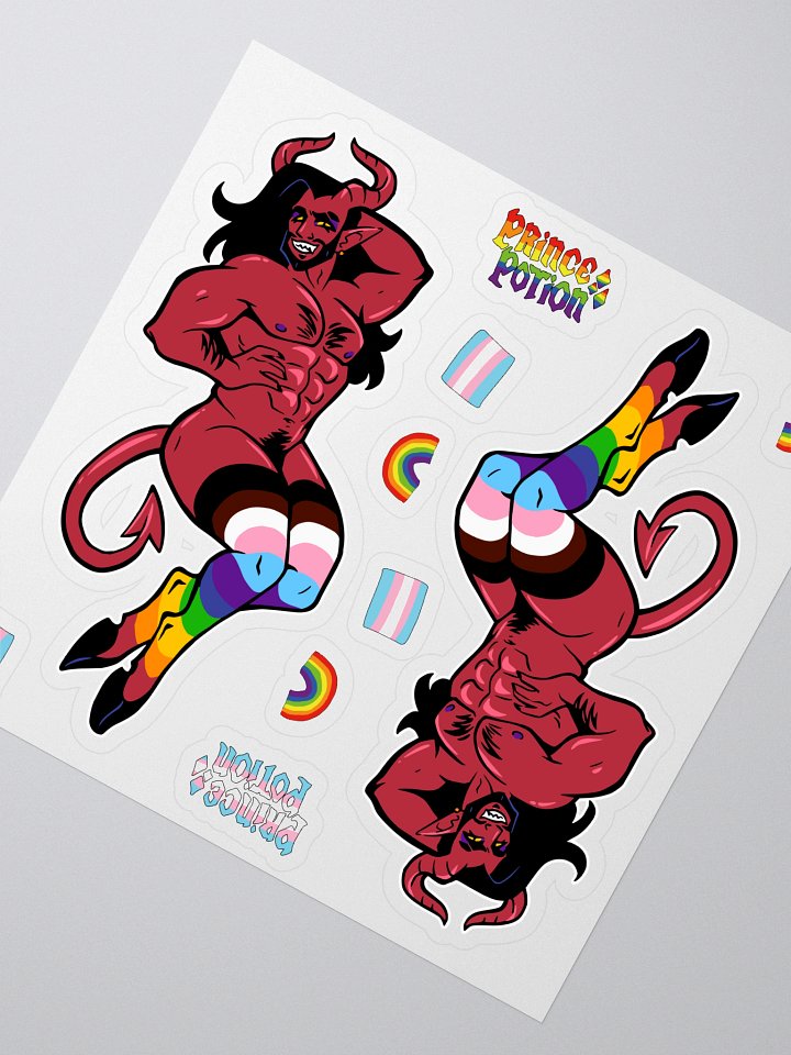 PriDEMONth Pride Month Demon Double Sticker Sheet product image (2)