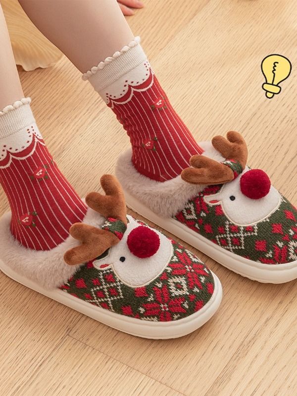 Cute Christmas Plush Slippers Winter Fashion product image (7)