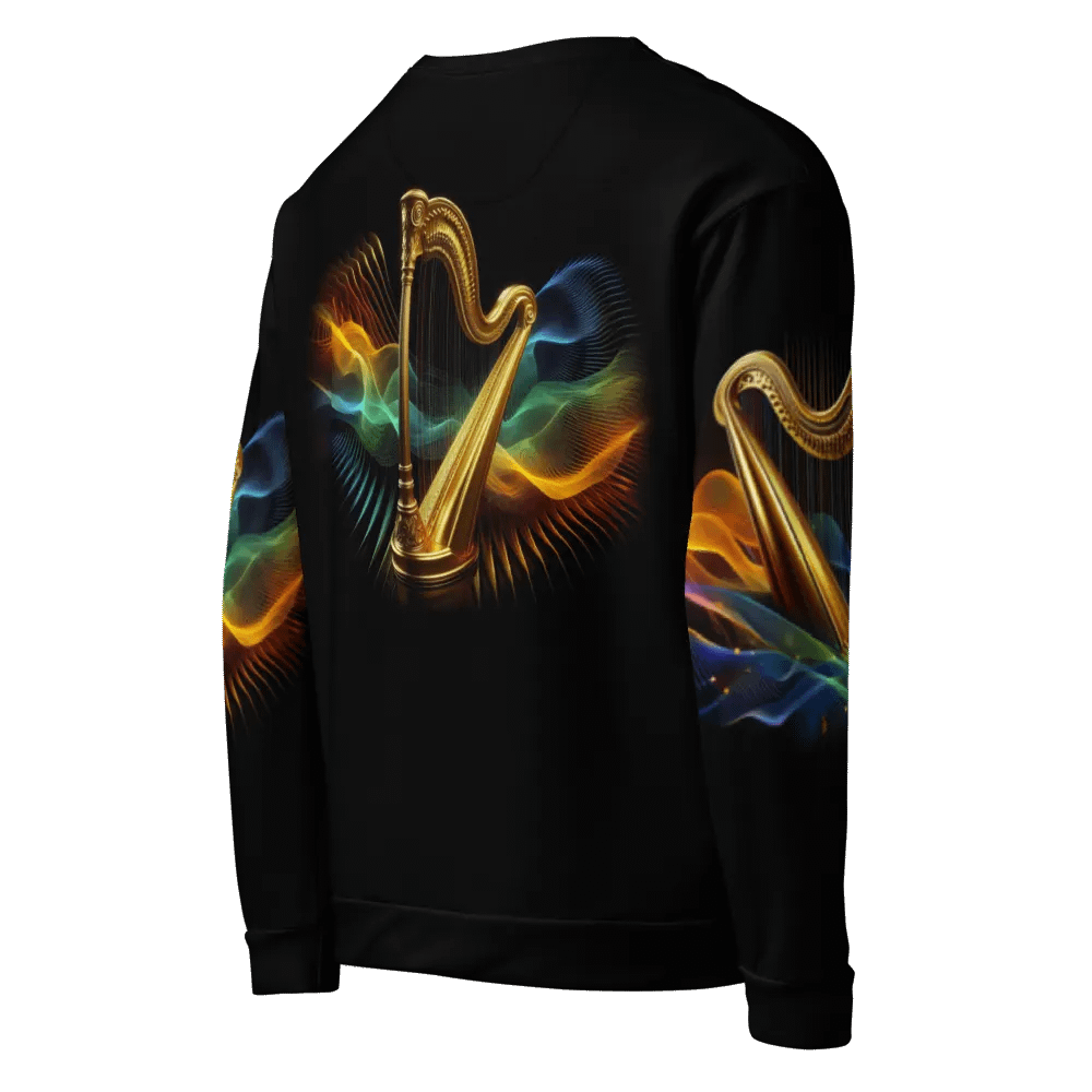 Golden Harp Musical Instrument - All-Over Unisex Sweatshirt #12 product image (8)