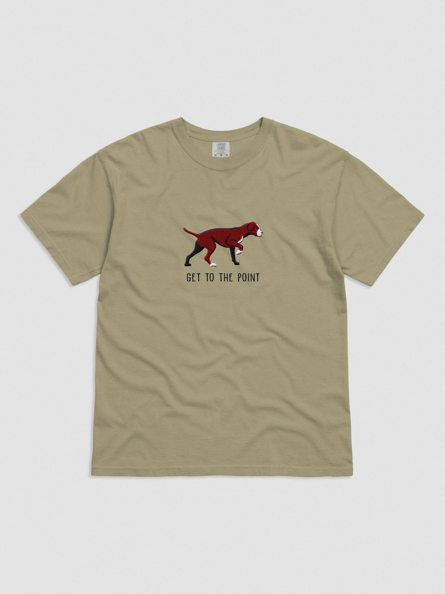 Get to the Point T-Shirt(Embroidered) of a Portuguese Pointer(Brown) product image (4)