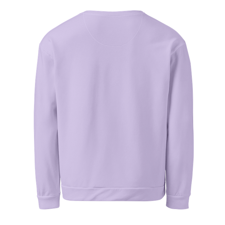 Soft Lilac Purple Solid Color Eco Friendly Unisex Sweatshirt product image (2)
