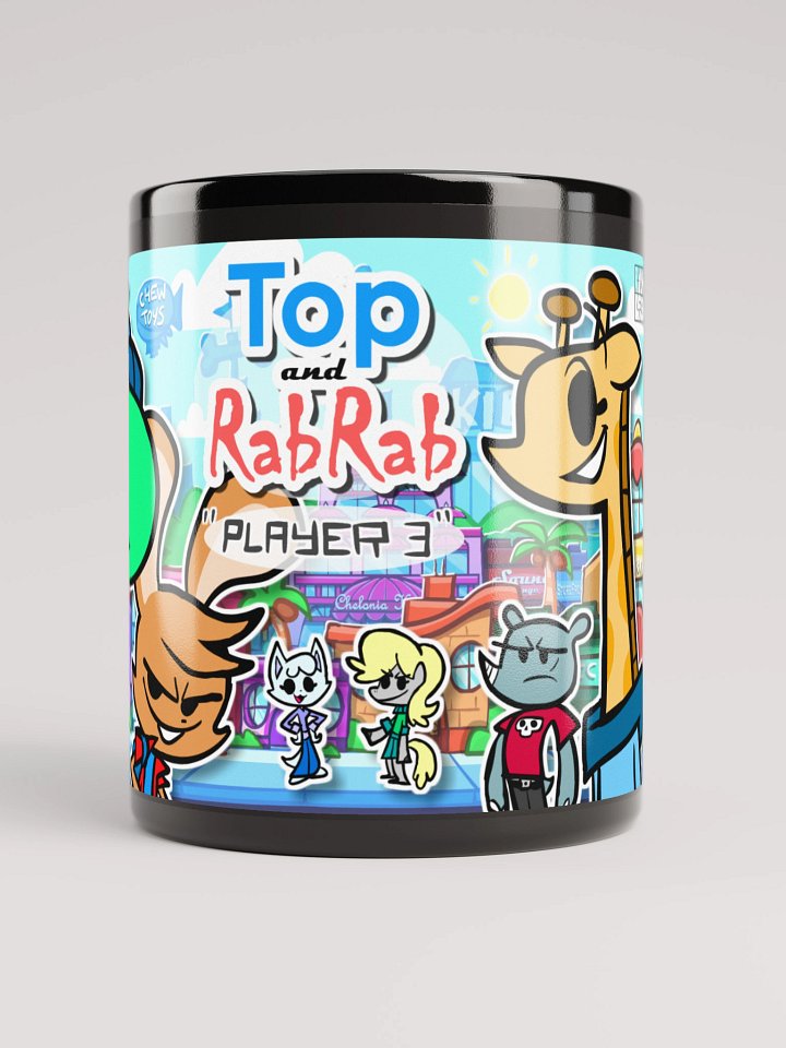 Top and RabRab - Player 3 Black Mug product image (2)