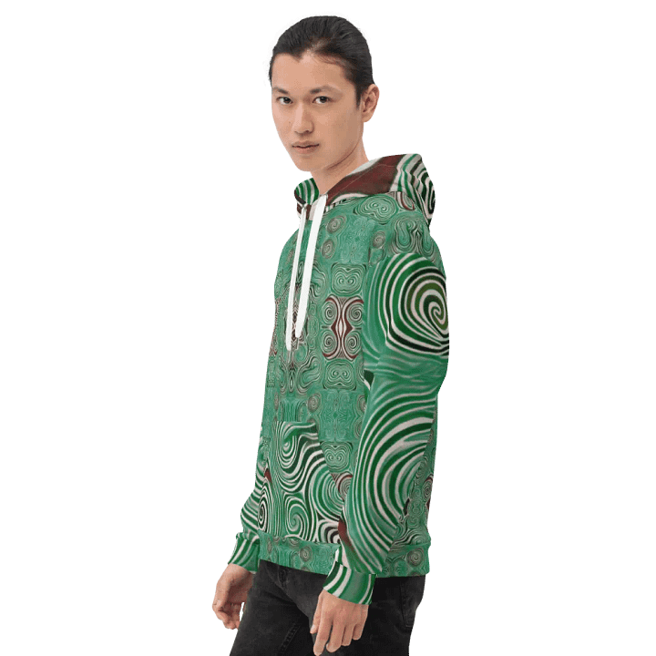 Funky Cool Green Liquid Tie-Dye Hoodie product image (2)