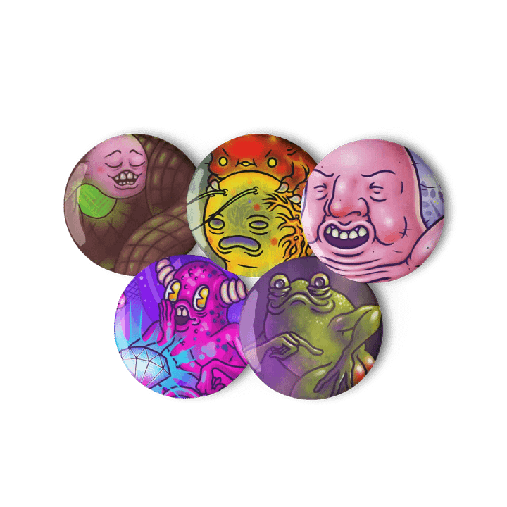 Classic Ham Painting Buttons product image (1)