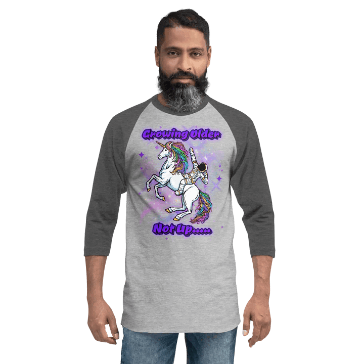 Galactic Unicorn Birthday Adventure raglan tee product image (2)