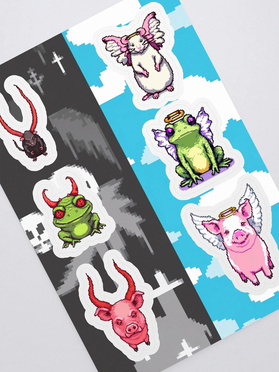 PICK YOUR SIDE 😈 or 😇 Sticker Sheet product image (1)