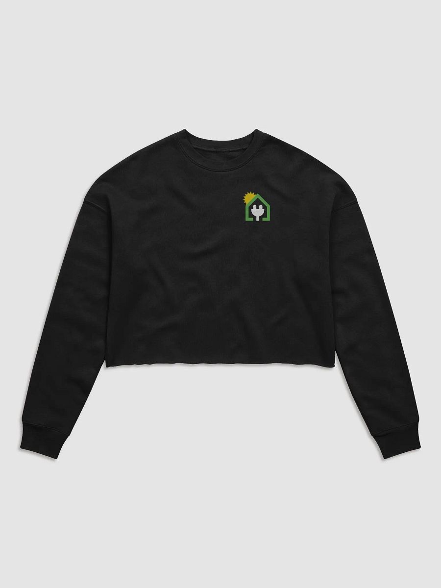 Plug It In Solar High-Quality Canvas Women's Fleece Crop Sweatshirt product image (1)