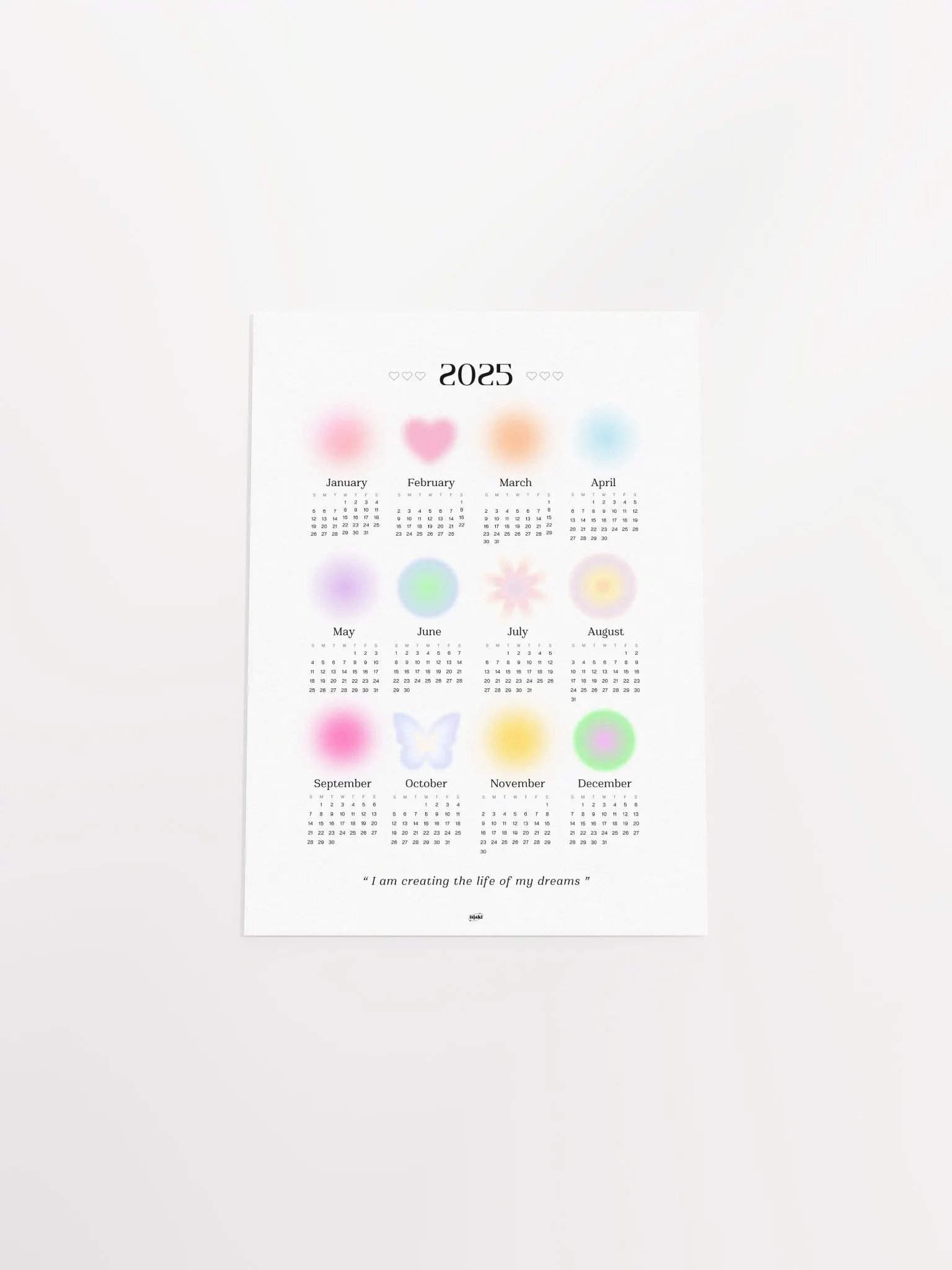 Cute Gradient 2025 Calendar product image (8)