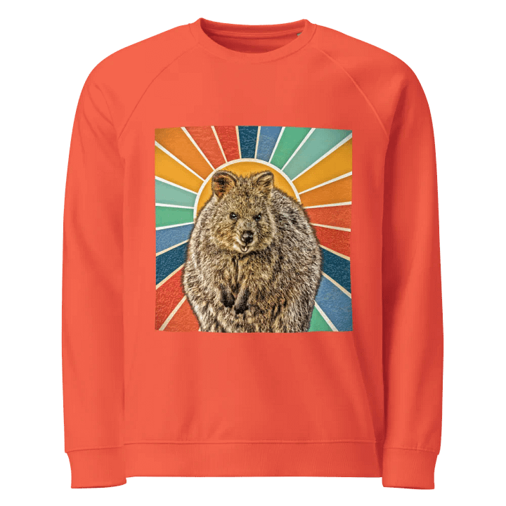 Sunburst Quokka Unisex Raglan Sweatshirt product image (13)