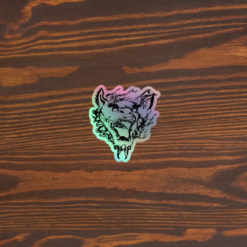 Teeth holographic sticker product image (3)