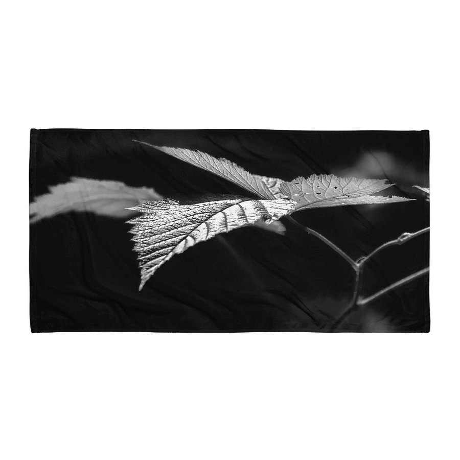 Sunlight on a Salmonberry Leaf Sublimated Towel product image (1)