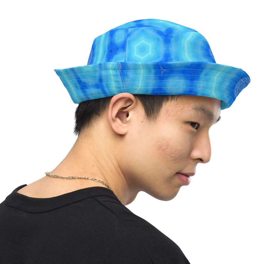 Abstract Circular Pattern in Blues Unisex Bucket Hat product image (6)