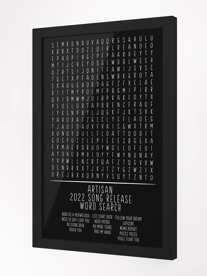 2022 Song Release Word Search Poster product image (2)