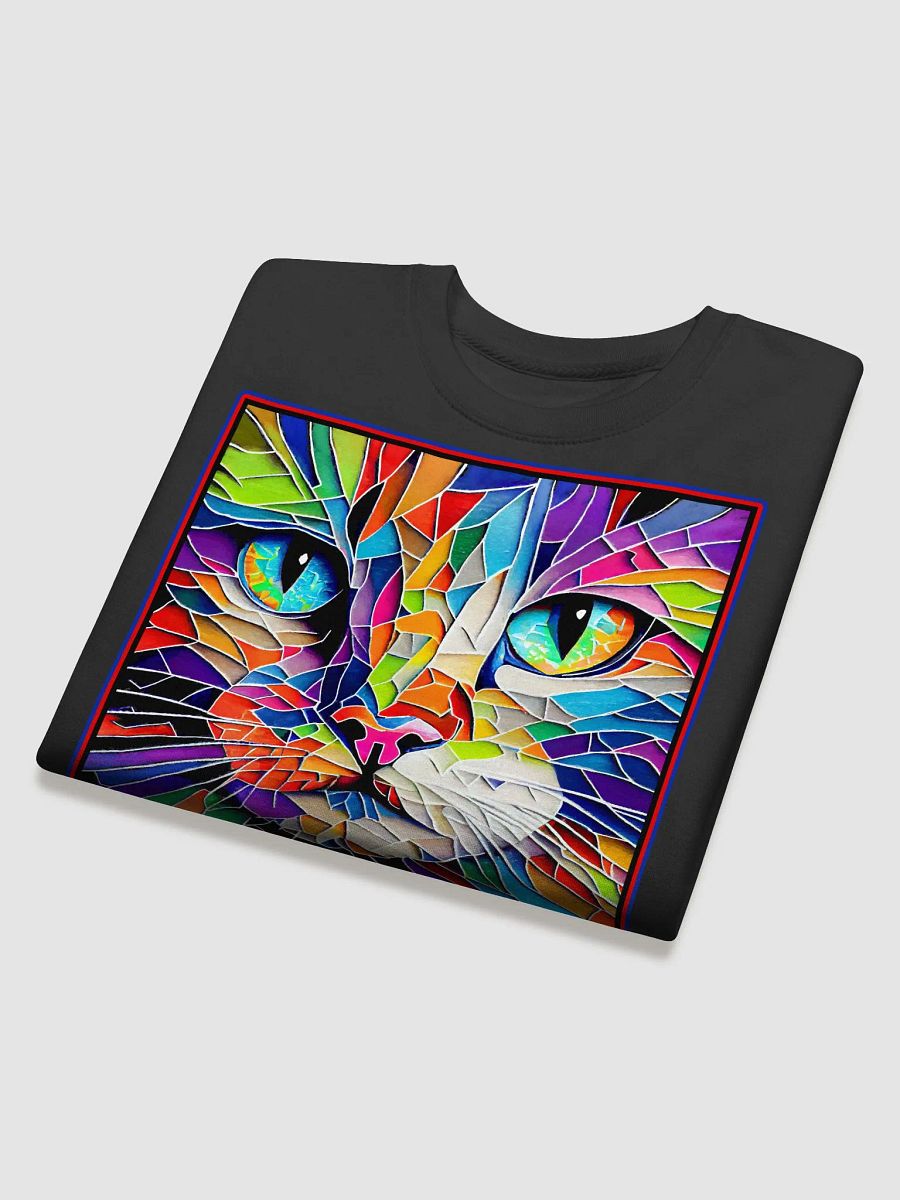 Vibrant Mosaic Style Cat Sweatshirt product image (22)