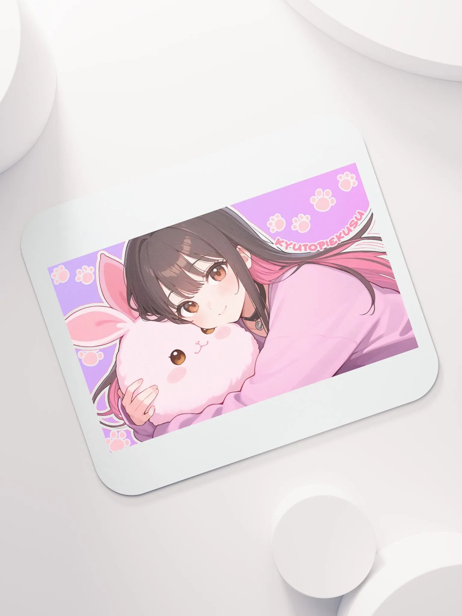 Kyuto Kawaii Bunny Hug Edition Mouse Pad product image (7)
