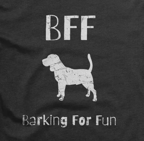 Beagle BFF Barking for fun, noisy dog, funny pun, cute joke, unisex TShirt product image (2)