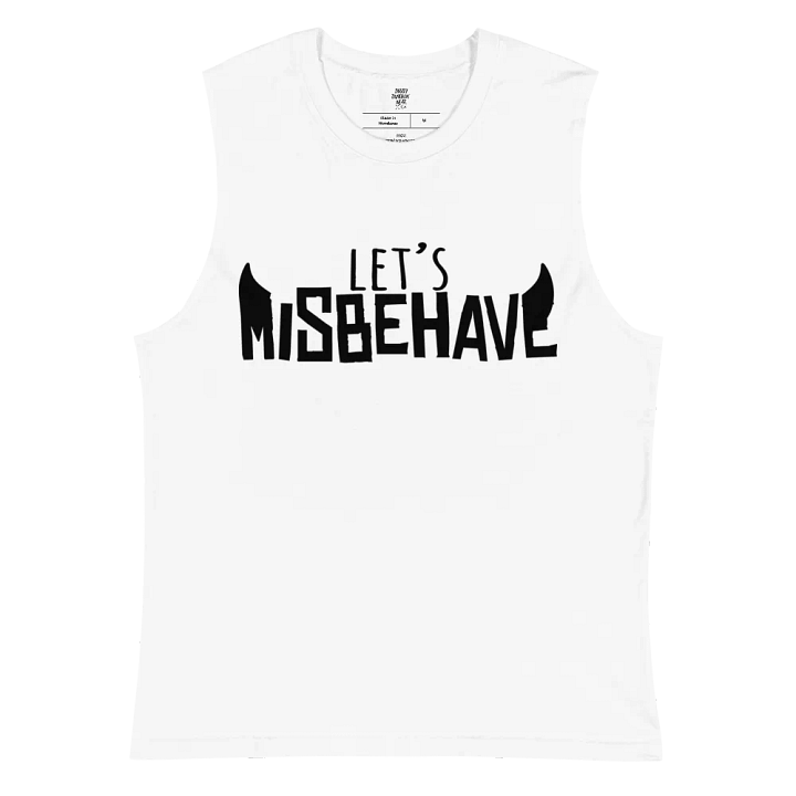 Let's Misbehave Muscle Shirt (White) product image (2)