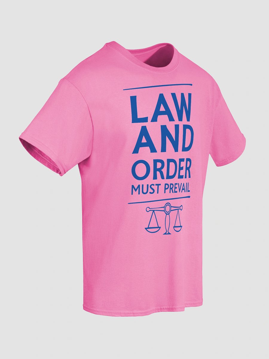 "Law & Order Must Prevail" Essential Truth Tee - Blue Ink product image (8)