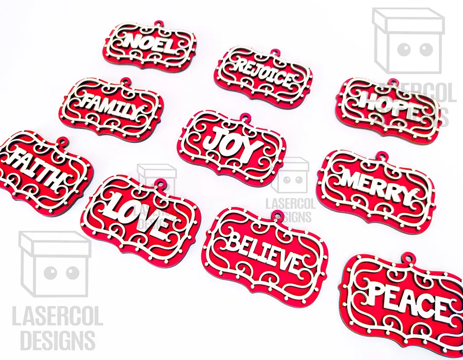 Christmas Ornaments / Plaques - Laser Cut Files product image (7)