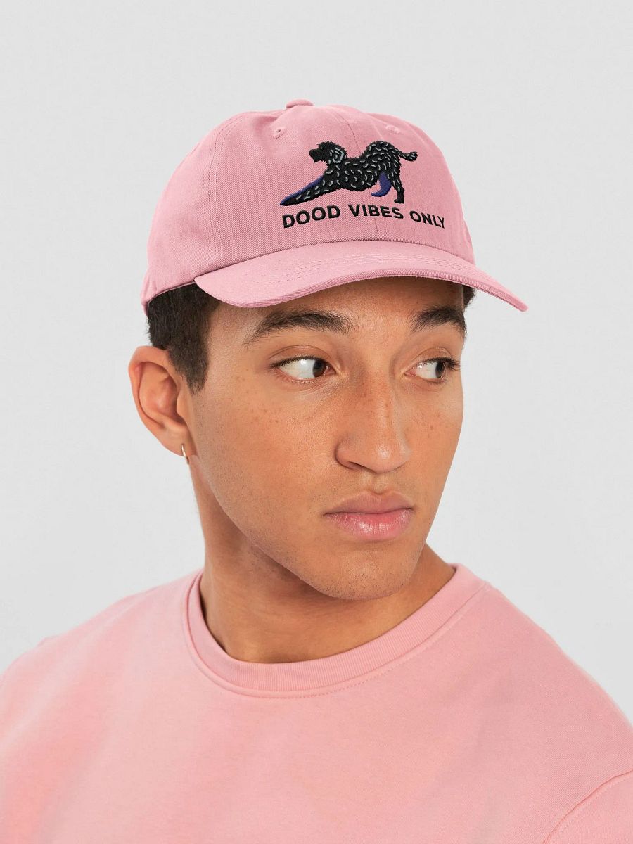 Dood Vibes Only Classic Dad Hat(Embroidered) of a Labradoodle(Black) product image (19)