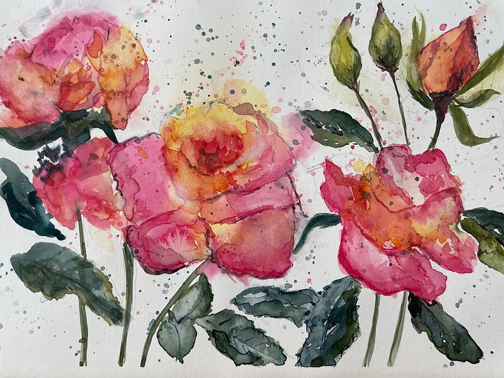 Val's Roses (Print Only - Original Sold) product image (1)
