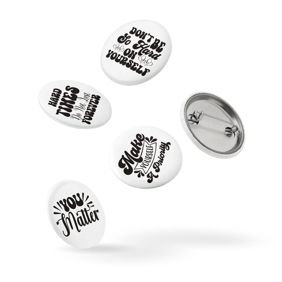 Encouragement Mental Motivation Button Pins Set product image (14)