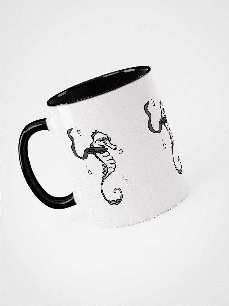 Whimsical Nerdy Seahorse Contrast Color Ceramic Mug product image (14)