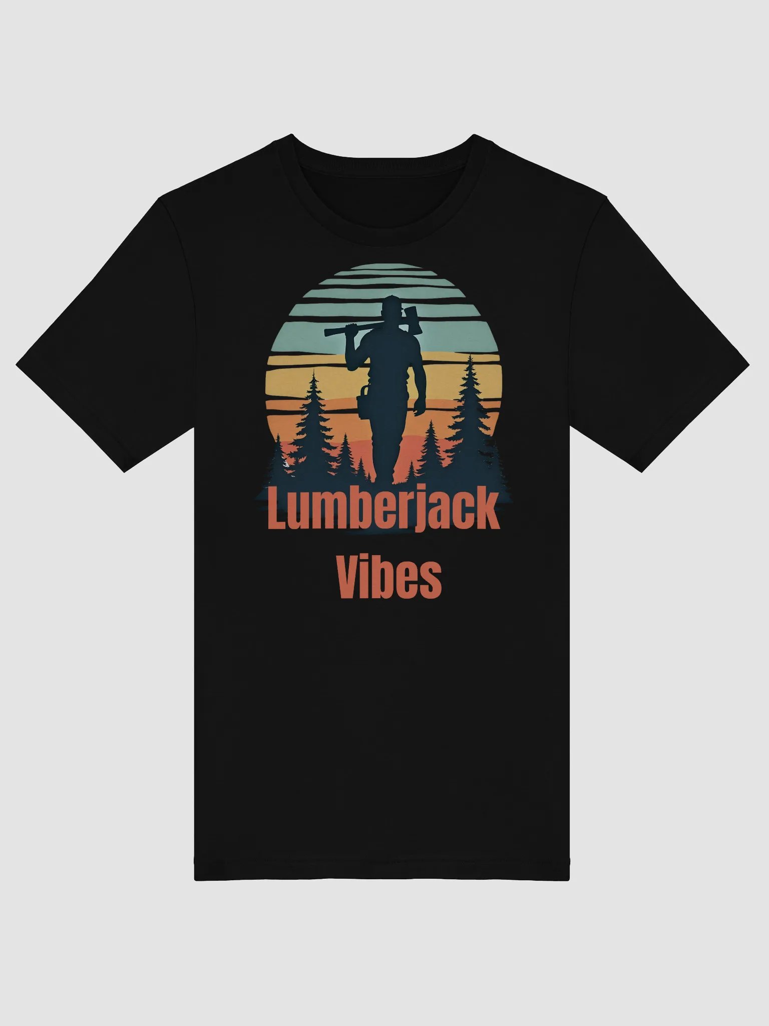 Lumberjack Vibes Retro Sunset Forest product image (6)