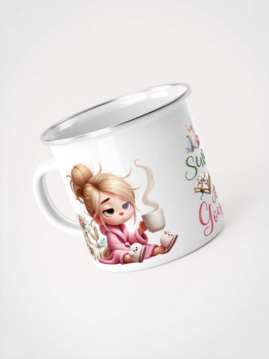 Cozy Day Off Sew It Goes Enamel Mug product image (4)