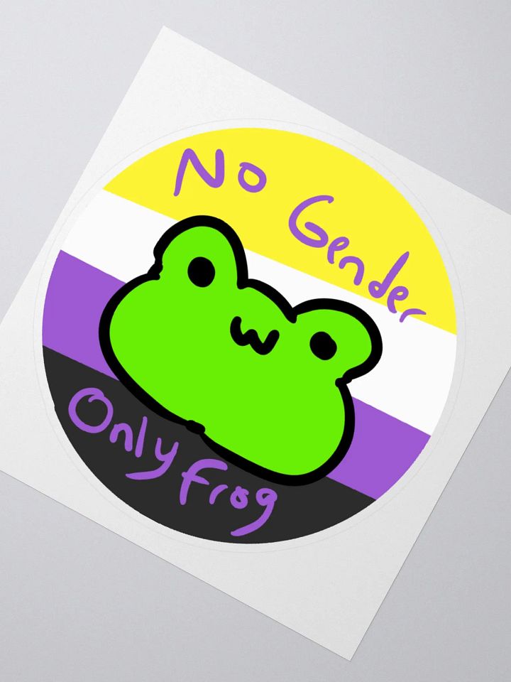 No Gender Only Frog Sticker product image (2)