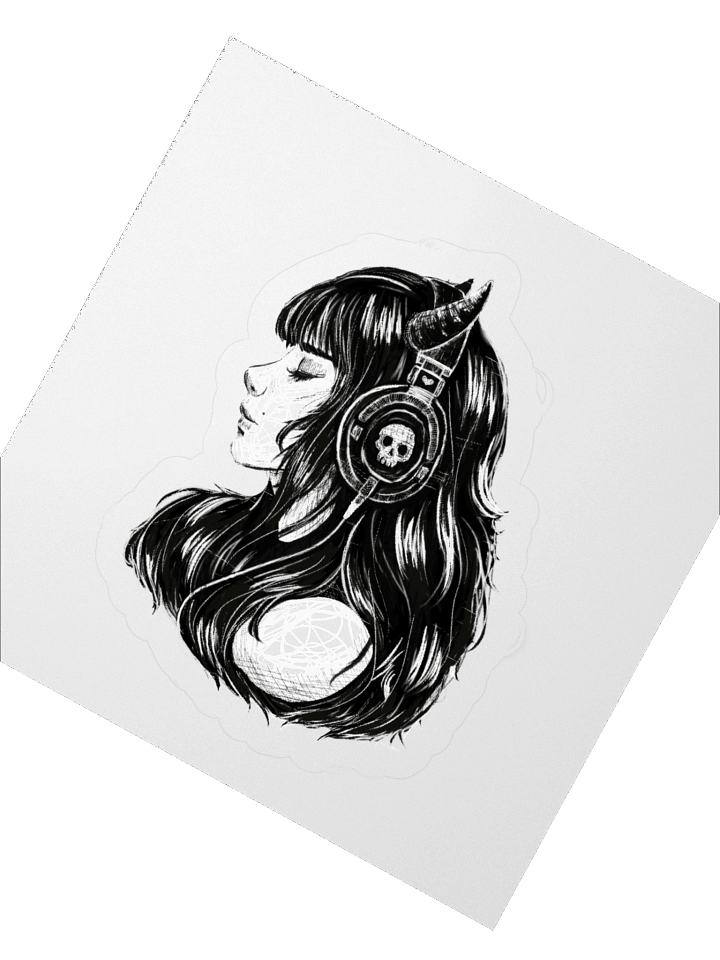 Skull Headphone Sticker product image (4)