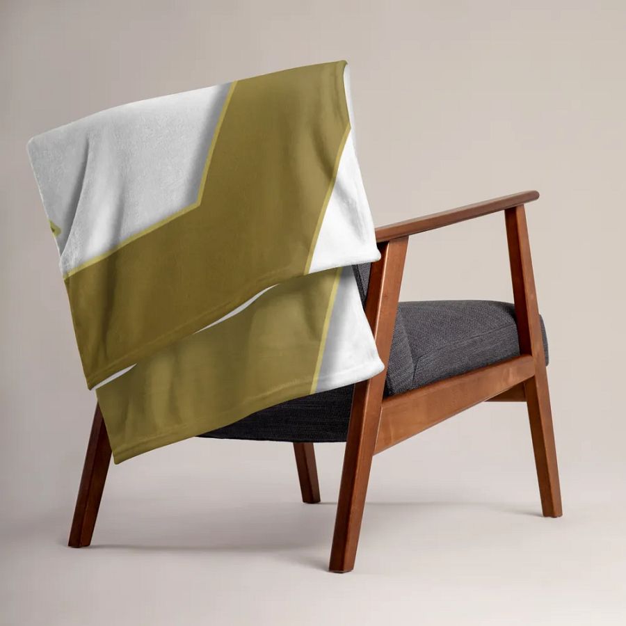 Golden Geometric Illusion Throw Blanket product image (15)