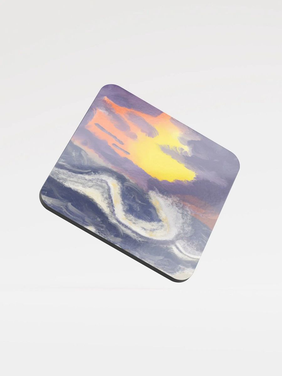Sunset Ocean Blue Coffee Coaster product image (1)