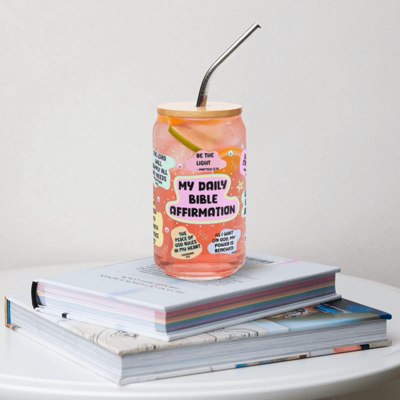 Bible Affirmation Can-Shaped Glass product image (1)