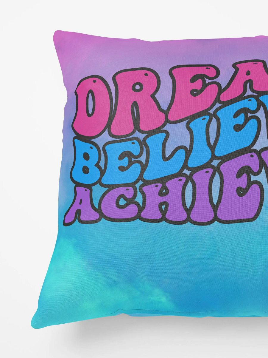 Dream Believe Achieve Inspirational Pillow product image (3)