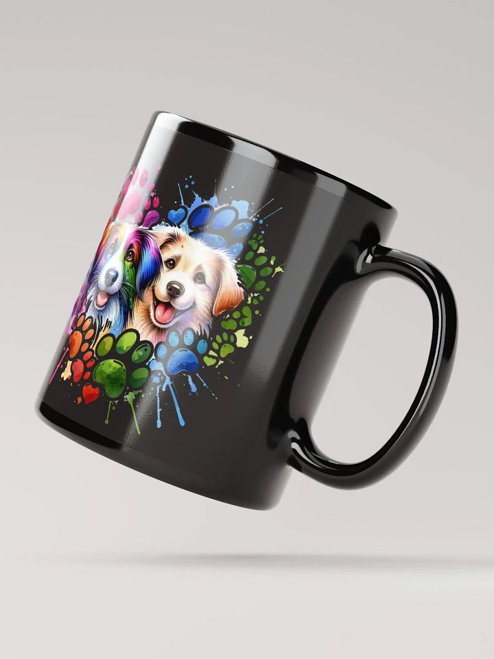 The Colorful Canine Splash Black Glossy Mug product image (3)