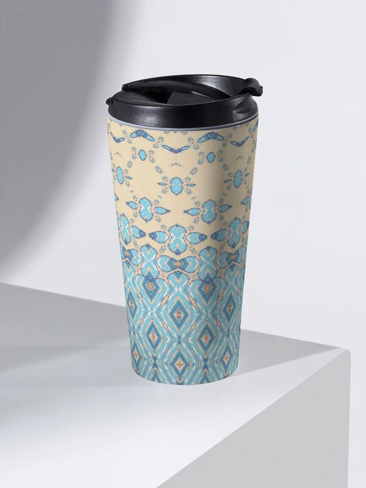 Blue & Cream Diamond Metamorphosis Travel Mug product image (2)