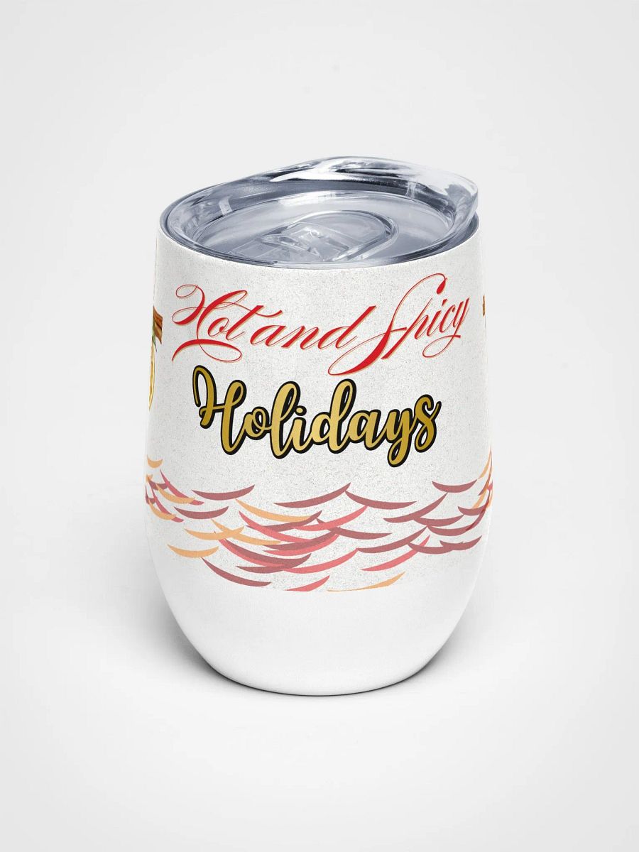 Spicy Holiday Vibes Wine Tumbler gift for moms dads friends colleagues product image (1)