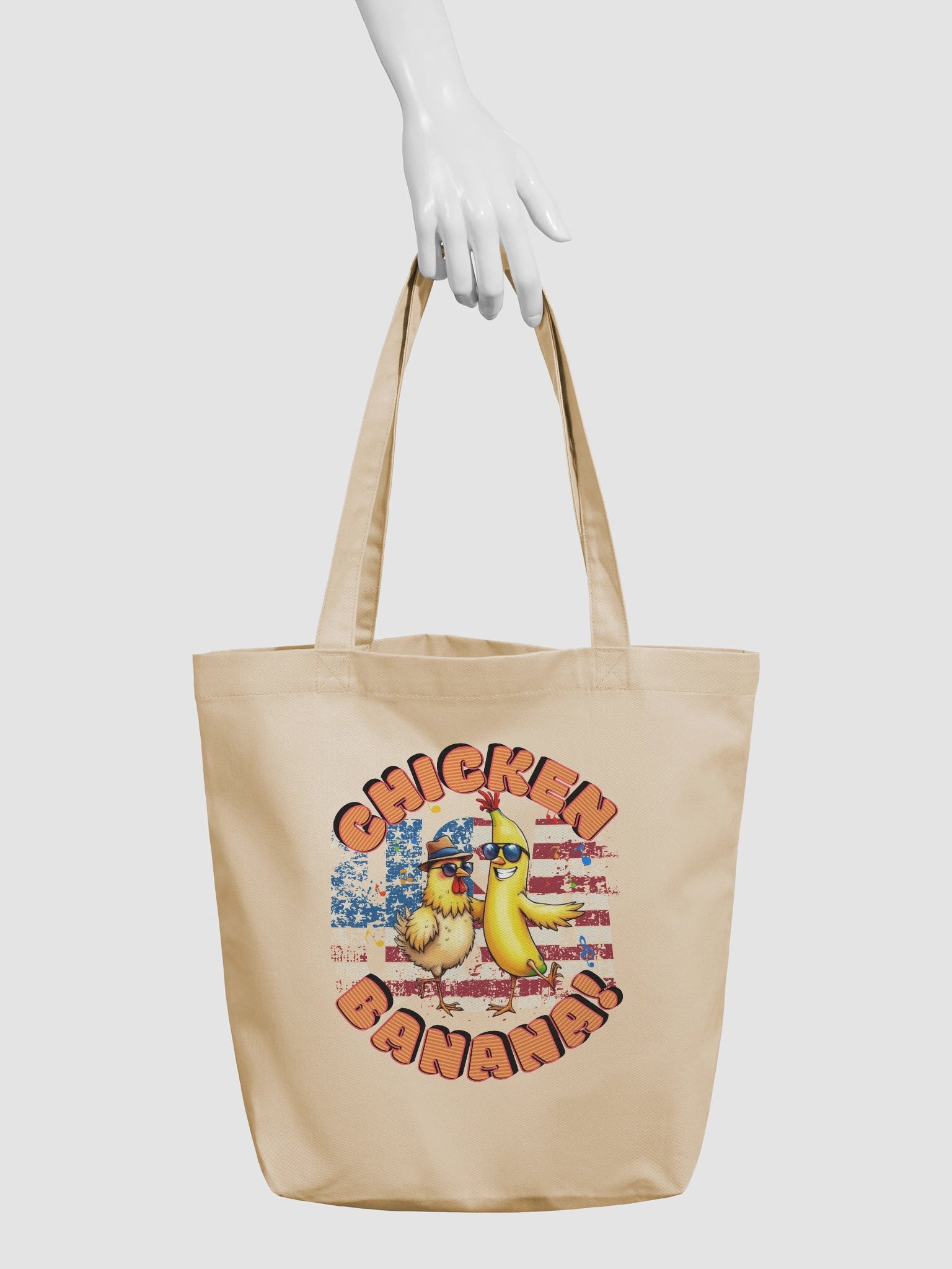 Chicken Banana USA Flag Funky Eco Tote product image (6)
