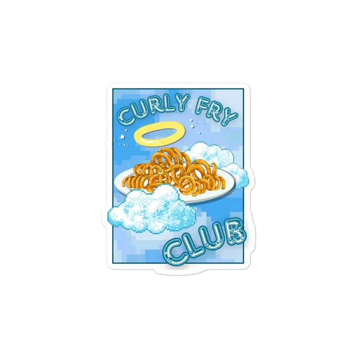 CURLY FRY CLUB die-cut magnet product image (2)