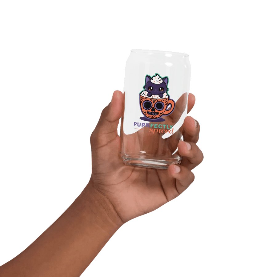 Purrfectly Spiced 16oz Can-Shaped Drinking Glass product image (5)