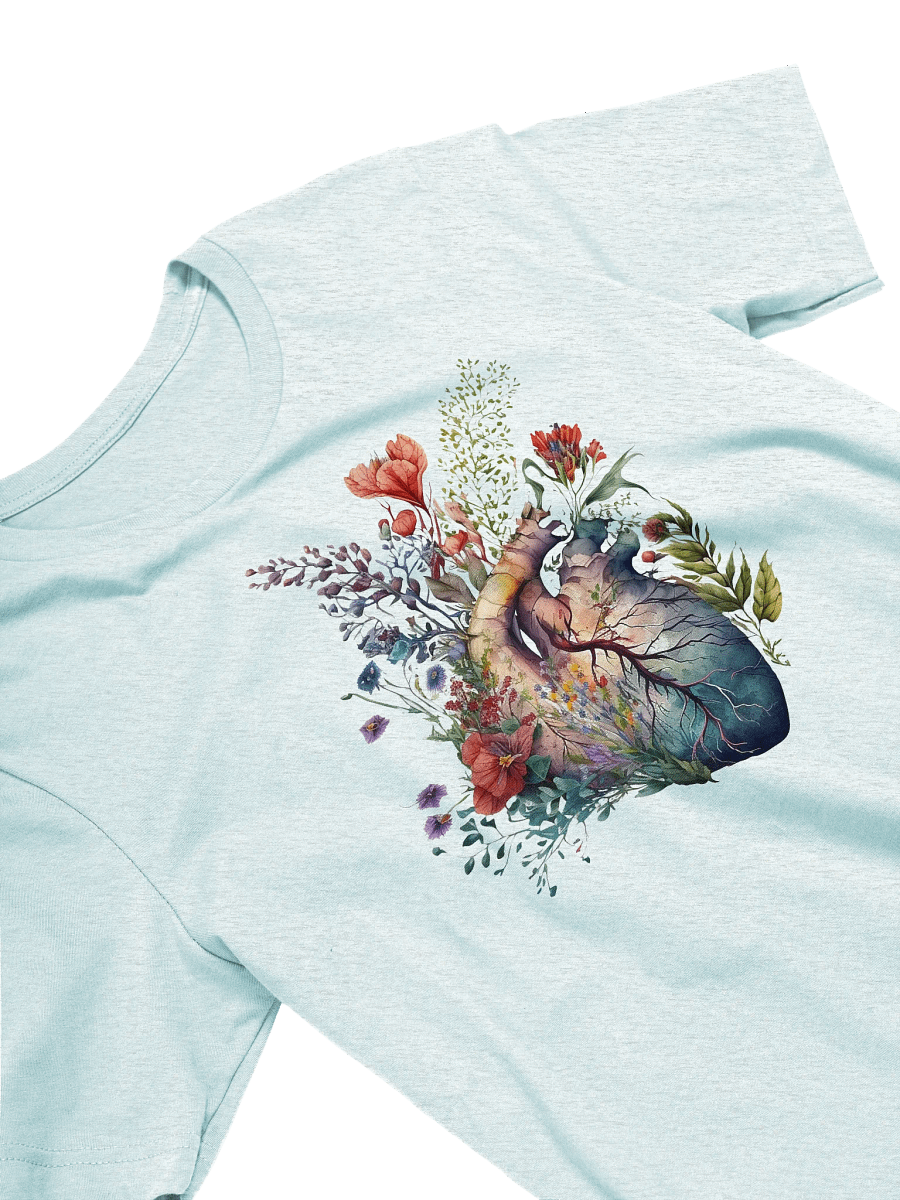 Wildflower Heart T-Shirt – Floral Anatomy Watercolor product image (24)