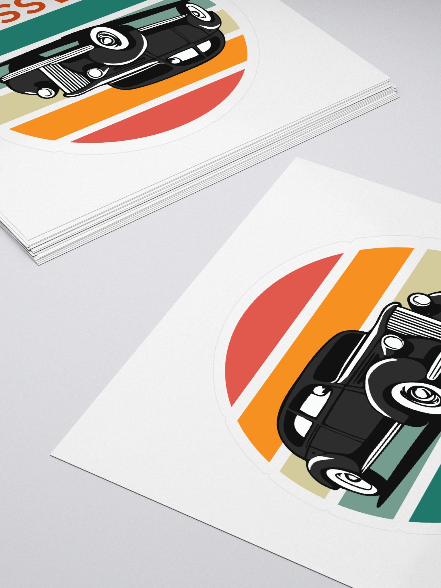Retro Classic Car Kiss Cut Stickers product image (4)