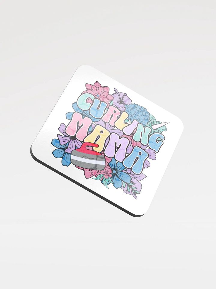Curling Mama Floral Cork Coaster product image (1)