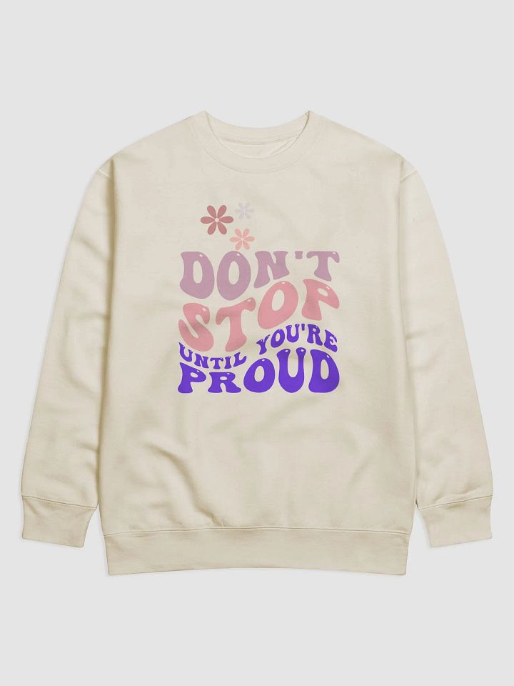 Plus Size Women's Motivational Floral Premium Cotton Heritage Sweatshirt product image (2)