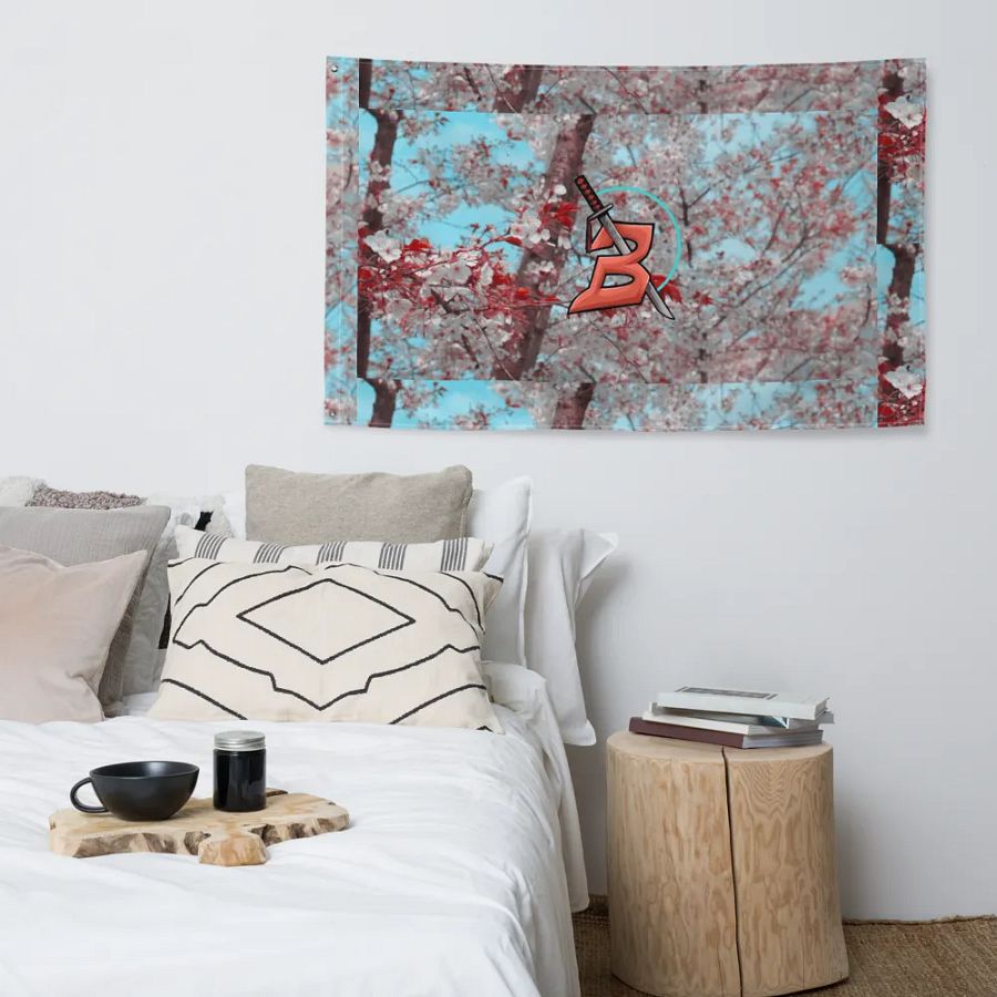 Bumio cherry blossom flag product image (4)