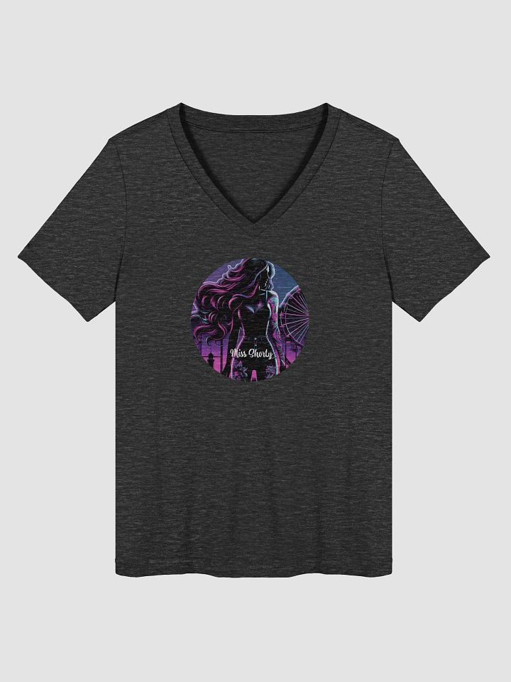 Mysterious Miss Shorty with 69 on back V-Neck Tee product image (1)